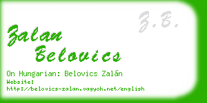 zalan belovics business card
